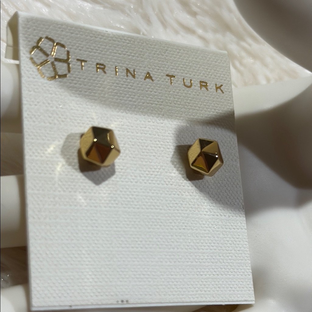 Trina Turk Hexagonal Gold Earrings 28$